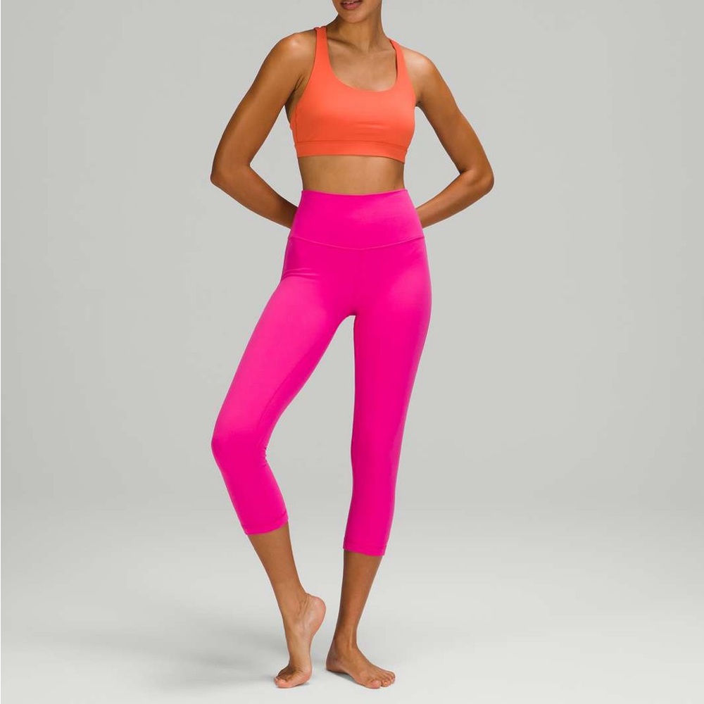 Lululemon sonic pink align legging size 4 21” double